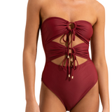 Claret Holiday One Piece