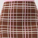 Carolina Check Knit Ankle Skirt