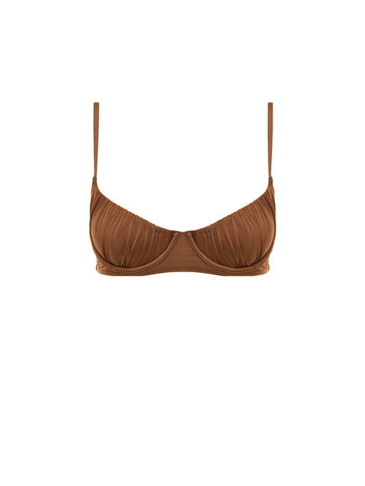 Ruched Cup Balconette - Maple – peony AUS