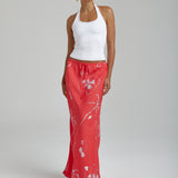 Relaxed Maxi Skirt - Red Dragon of Hearts