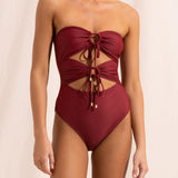 Claret Holiday One Piece